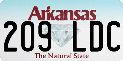 AR license plate 209LDC