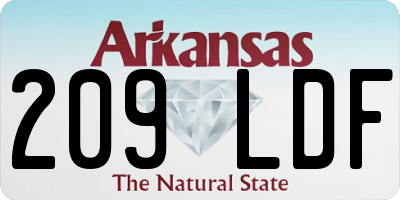 AR license plate 209LDF