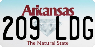 AR license plate 209LDG