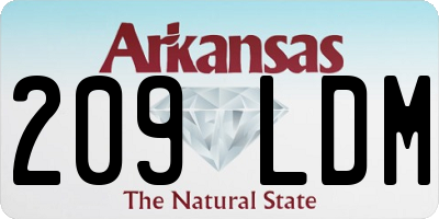 AR license plate 209LDM