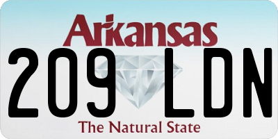 AR license plate 209LDN