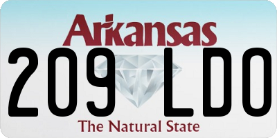 AR license plate 209LDO