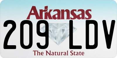 AR license plate 209LDV
