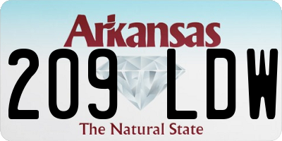 AR license plate 209LDW
