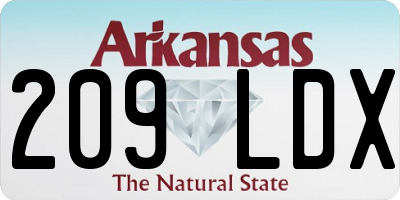 AR license plate 209LDX