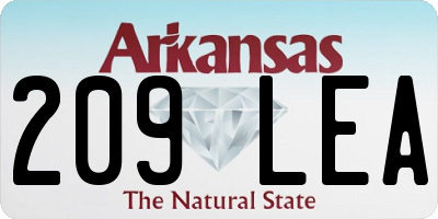 AR license plate 209LEA