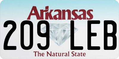 AR license plate 209LEB