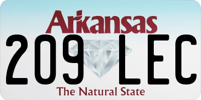 AR license plate 209LEC