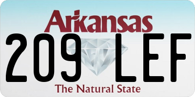 AR license plate 209LEF