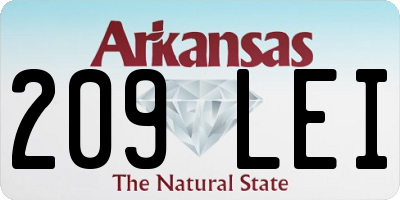 AR license plate 209LEI