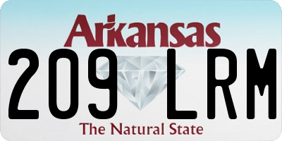 AR license plate 209LRM