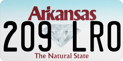 AR license plate 209LRO
