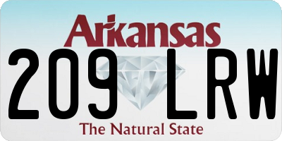 AR license plate 209LRW