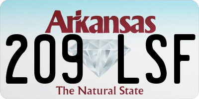 AR license plate 209LSF
