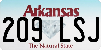 AR license plate 209LSJ