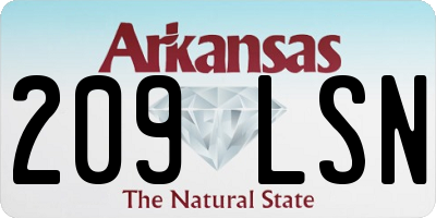 AR license plate 209LSN