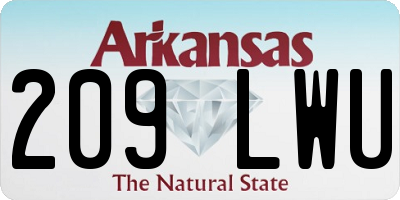AR license plate 209LWU