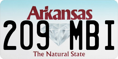 AR license plate 209MBI