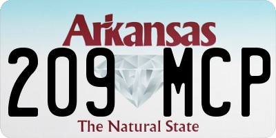 AR license plate 209MCP