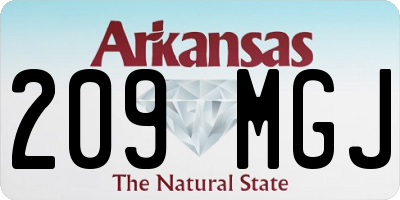 AR license plate 209MGJ