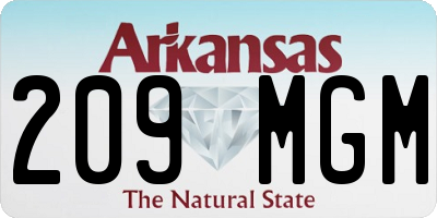 AR license plate 209MGM