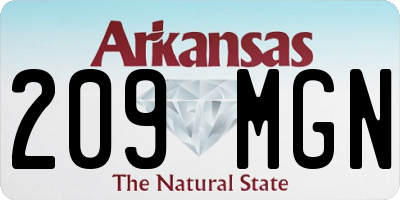 AR license plate 209MGN