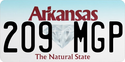 AR license plate 209MGP
