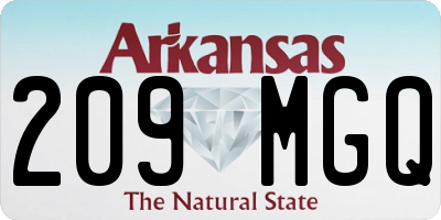 AR license plate 209MGQ