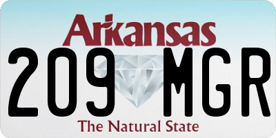 AR license plate 209MGR