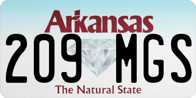 AR license plate 209MGS