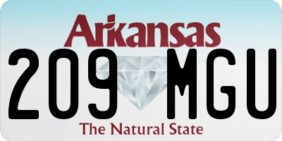AR license plate 209MGU