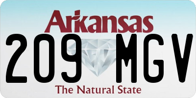 AR license plate 209MGV