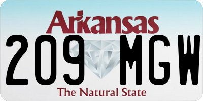 AR license plate 209MGW