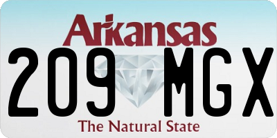 AR license plate 209MGX