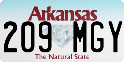 AR license plate 209MGY