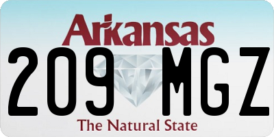 AR license plate 209MGZ
