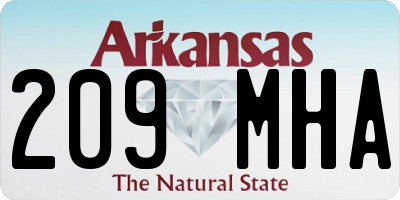AR license plate 209MHA