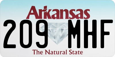 AR license plate 209MHF