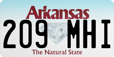 AR license plate 209MHI