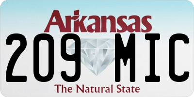 AR license plate 209MIC