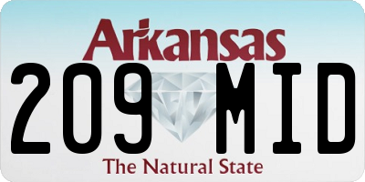 AR license plate 209MID