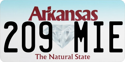AR license plate 209MIE