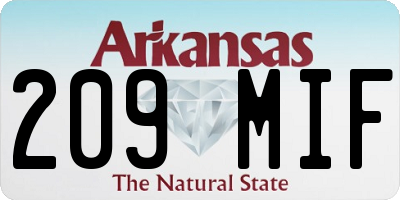 AR license plate 209MIF