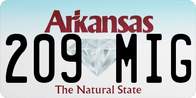 AR license plate 209MIG
