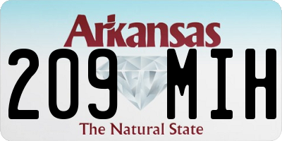 AR license plate 209MIH
