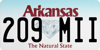 AR license plate 209MII