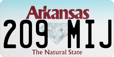 AR license plate 209MIJ