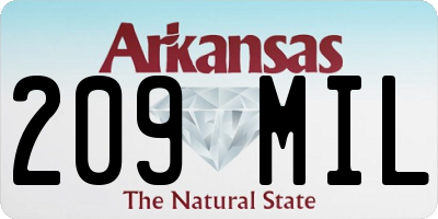 AR license plate 209MIL