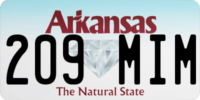 AR license plate 209MIM