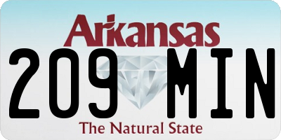 AR license plate 209MIN